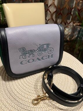 Coach Saddle in Colorblock w/Horse &  Carriage
